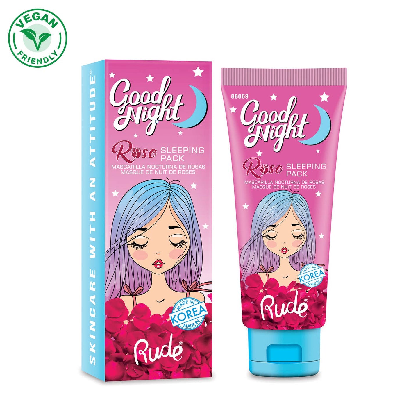 Good Night Rose Sleeping Pack - #shop_name Rude CosmeticsGifts