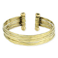 Hammered Gold 7 Line Cuff Bracelet - #shop_name ZADGifts