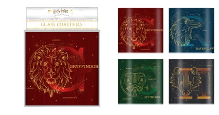 Harry Potter Constellations 4pc Glass Coaster Set - #shop_name Silver BuffaloDrinkware