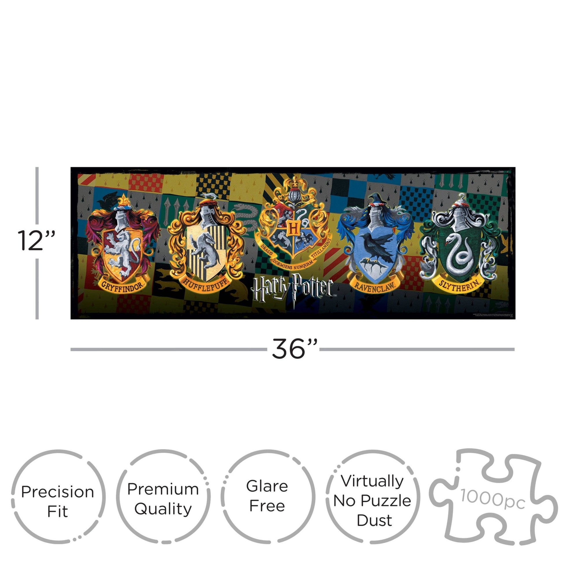 Harry Potter Crests 1000 Piece Slim Jigsaw Puzzle - #shop_name AQUARIUS, GAMAGO, ICUP, & ROCK SAWS by NMR BrandsPuzzles