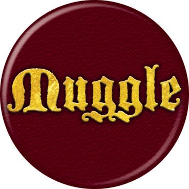 Harry Potter Muggle Small Button - #shop_name Ata BoyButtons