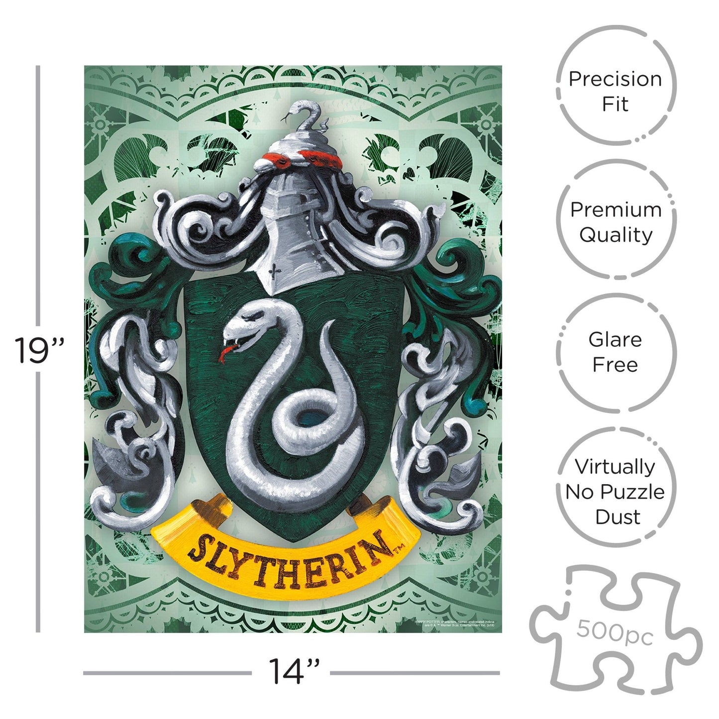 Harry Potter Slytherin 500 Piece Jigsaw Puzzle - #shop_name AQUARIUS, GAMAGO, ICUP, & ROCK SAWS by NMR BrandsPuzzles