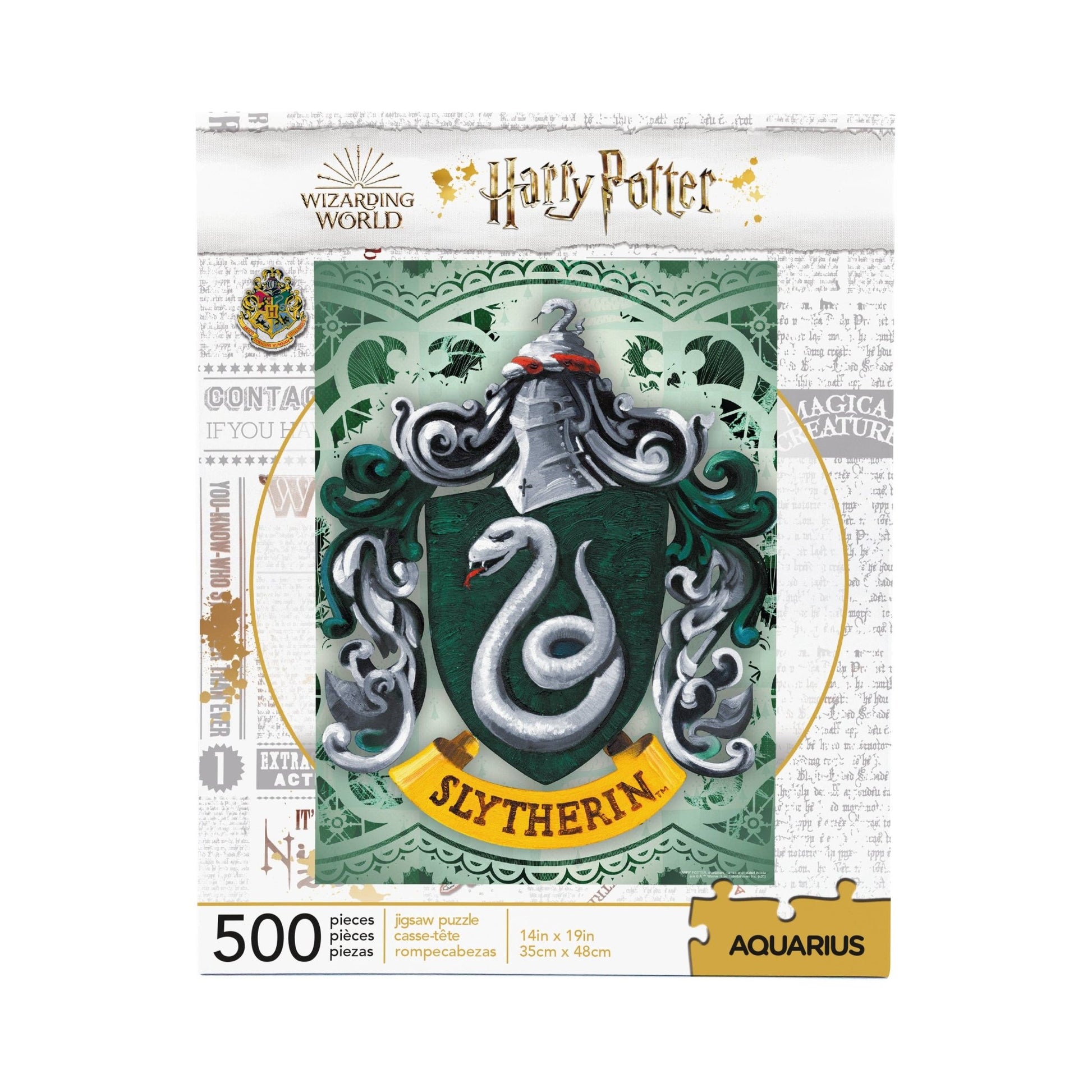 Harry Potter Slytherin 500 Piece Jigsaw Puzzle - #shop_name AQUARIUS, GAMAGO, ICUP, & ROCK SAWS by NMR BrandsPuzzles