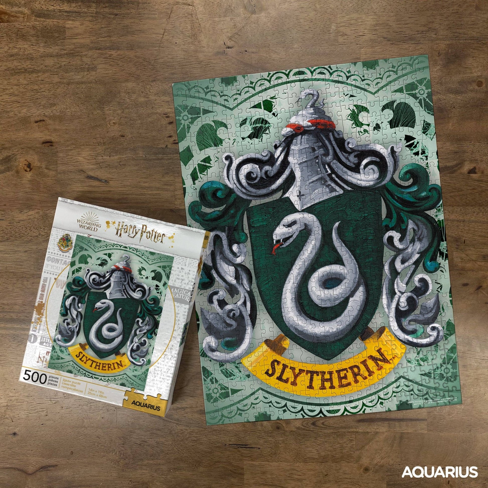 Harry Potter Slytherin 500 Piece Jigsaw Puzzle - #shop_name AQUARIUS, GAMAGO, ICUP, & ROCK SAWS by NMR BrandsPuzzles