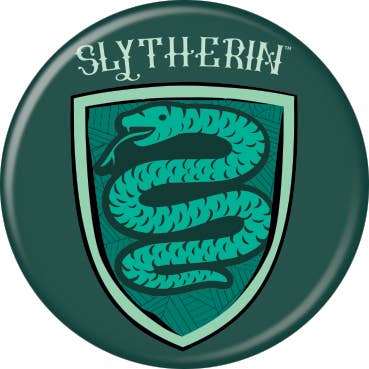 Harry Potter ST Slytherin Crest Buttons 1.25" Round - #shop_name Ata BoyButtons