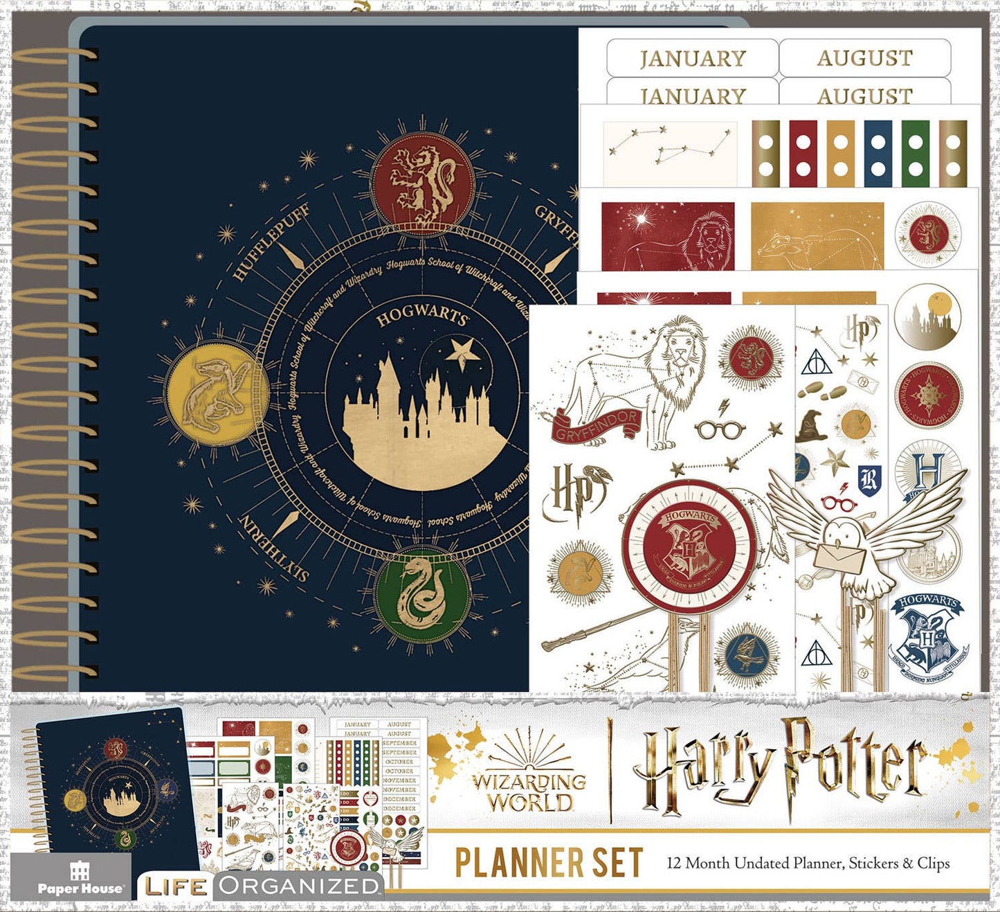 Harry Potter Weekly Planner Set - Undated Navy Constellation - #shop_name Paper House ProductionsStationary