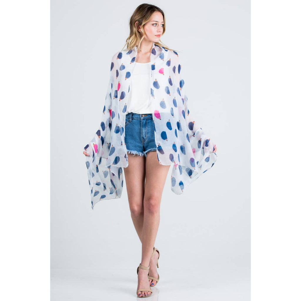 Hedgehog Print Scarf - #shop_name LA SoulApparel