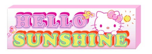 Hello Kitty 3.75” x 12” x 1.75” MDF Box Sign - #shop_name Silver BuffaloGifts