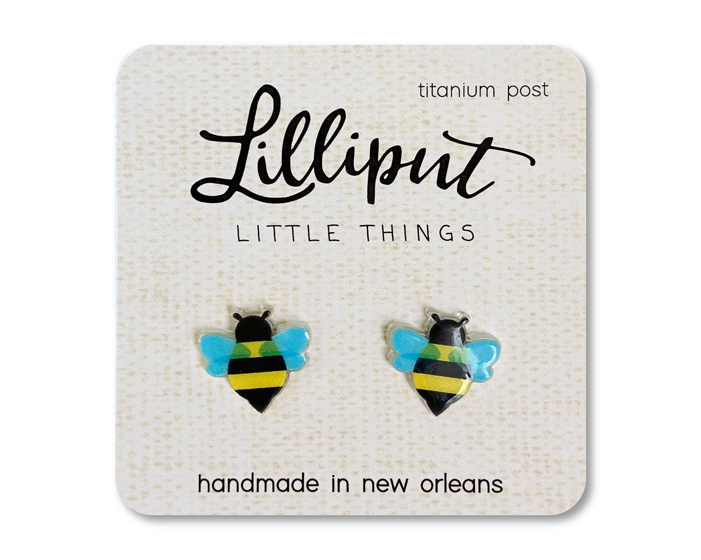 Honey Bee Earrings - #shop_name Lilliput Little ThingsEarrings