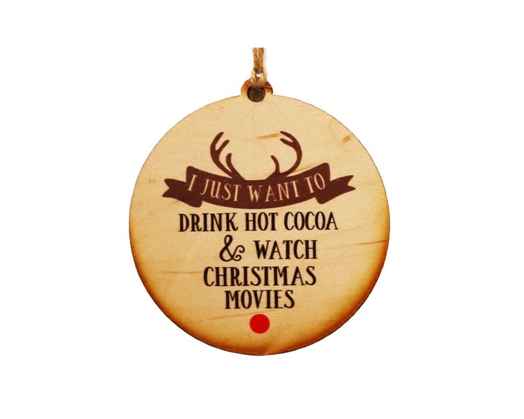 Hot Coco And Christmas Movies Christmas Ornament - #shop_name Driftless StudiosOrnaments