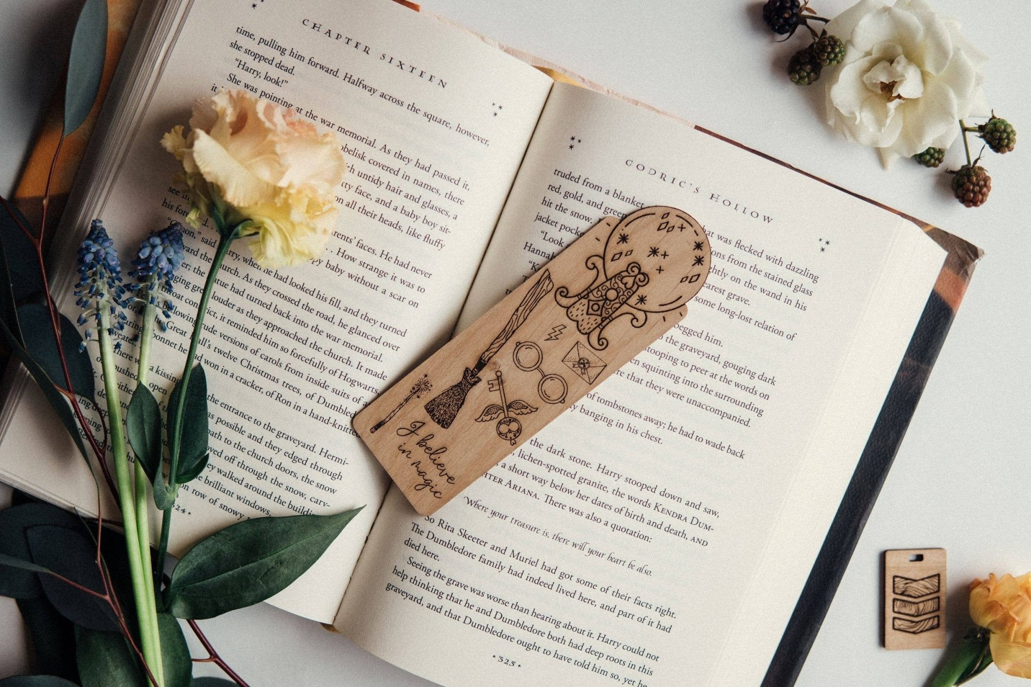 I Believe In Magic - Harry Potter Inspired Wooden Bookmark - #shop_name NTSD Gaming and Bookish GoodsGifts