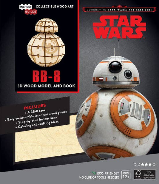 IncrediBuilds: Journey to Star Wars: The Last Jedi: BB - 8 3D Wood Model and Book - #shop_name Insight EditionsGifts