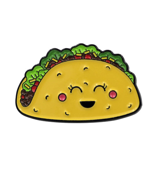 Kawaii Cute Taco Enamel Pin Lapel Pins Great Gift - #shop_name Real SicGifts