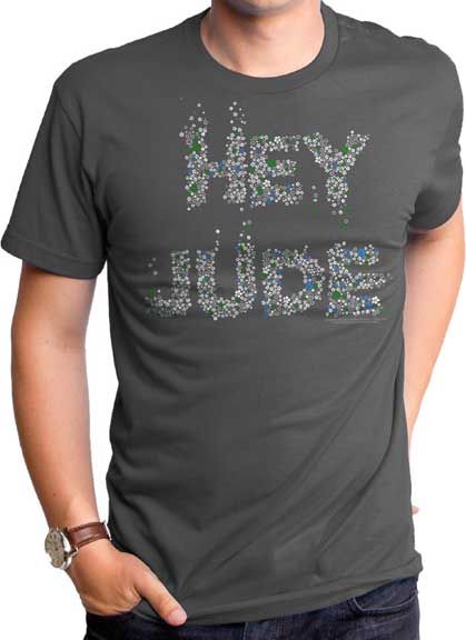 Lennon & Mccartney Hey Jude Flowers Mens T - Shirt - #shop_name GOODIE TWO SLEEVESApparel