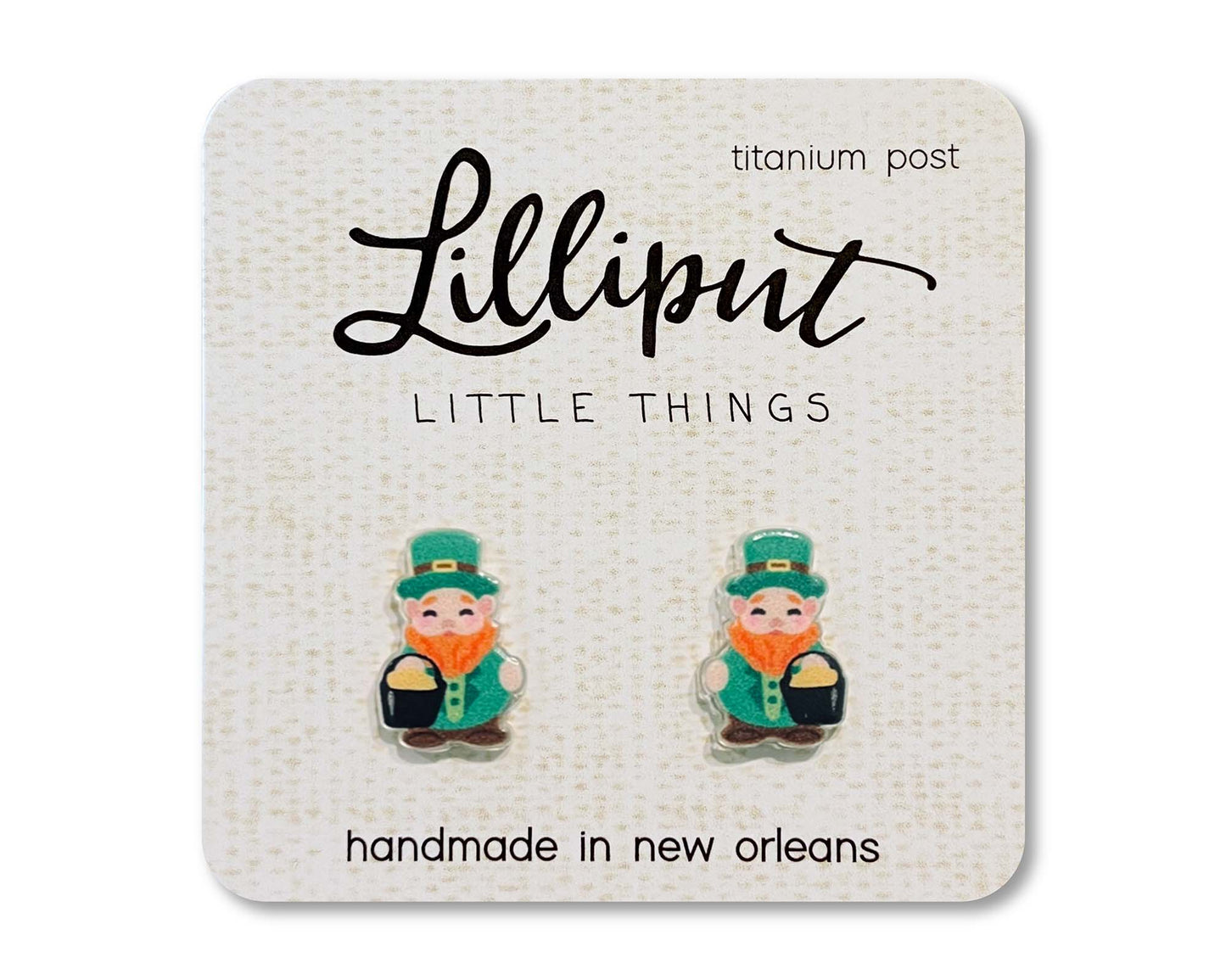 Leprechaun Earrings - #shop_name Lilliput Little ThingsJewelry