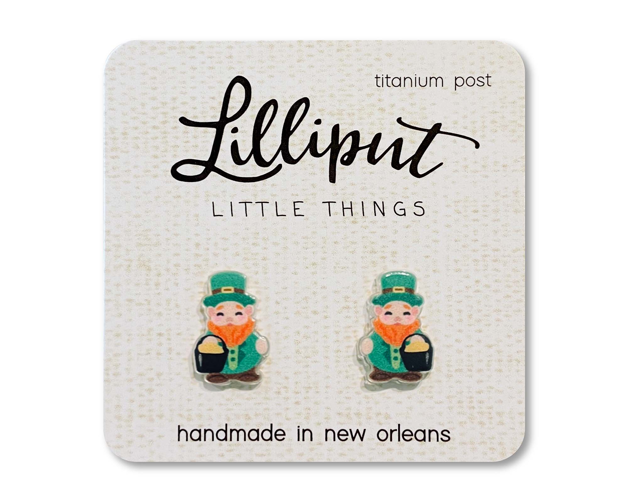 Leprechaun Earrings - #shop_name Lilliput Little ThingsJewelry