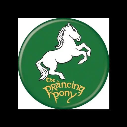 Lord of the Rings Prancing Pony Button - #shop_name Ata BoyButtons