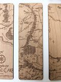 LOTR Rohan Gondor Map Wooden Bookmark - #shop_name NTSD Gaming and Bookish GoodsGifts