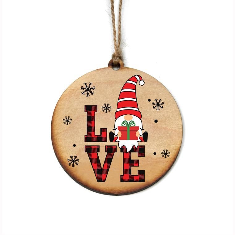 Love Gnome Christmas Ornaments - #shop_name Driftless StudiosOrnaments