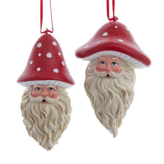 Lucky Mushroom Santa Head Ornament 4" - #shop_name Kurt S. Adler, Inc.Holiday Ornaments