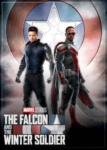 Magnet: Marvel Falcon & Winter Soldier Movie Poster - #shop_name Ata BoyMagnets