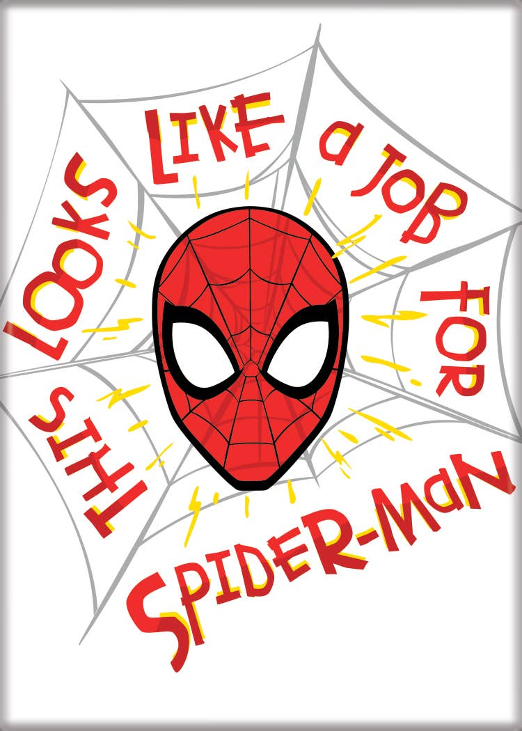 Marvel Comics© This Is A Job For Spiderman Magnets - #shop_name Ata BoyMagnets