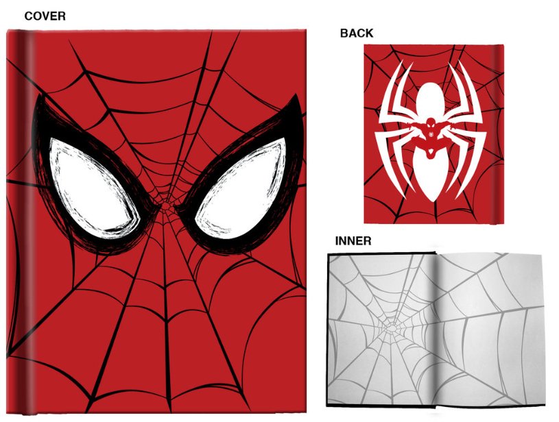 Marvel Spiderman Eyes Hard Cover Journal 6"x 8" - #shop_name Silver BuffaloStationary