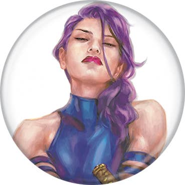 Marvel Xmen Vol 5 Psylocke Mercado Button - #shop_name Ata BoyButtons