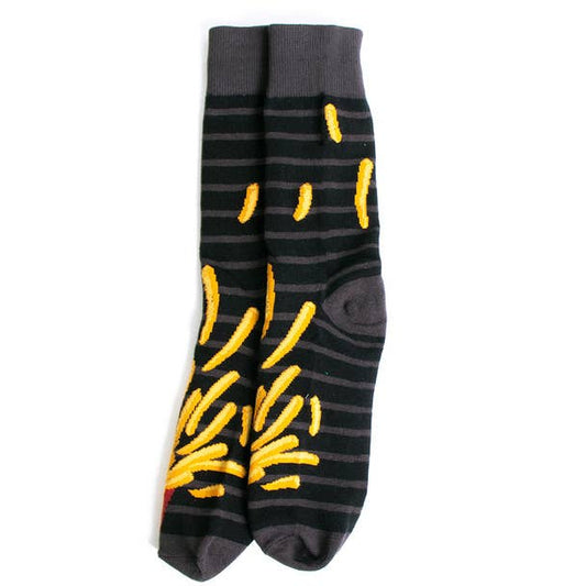 Men's Flying French Fries Novelty Socks - #shop_name Selini New YorkSocks