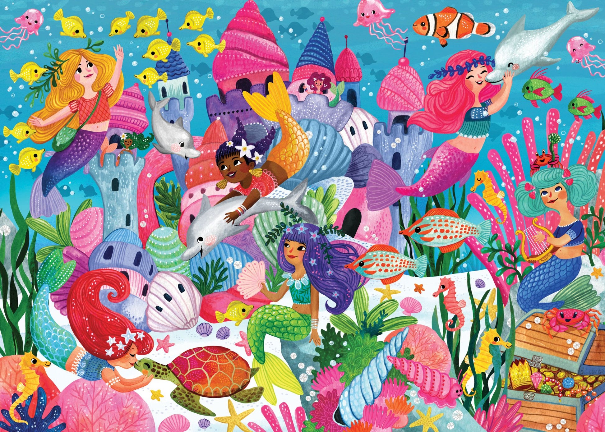 Mermaid Adventure Kids' Floor Puzzle - #shop_name Peter Pauper PressToys & Games > Puzzles > Jigsaw Puzzles