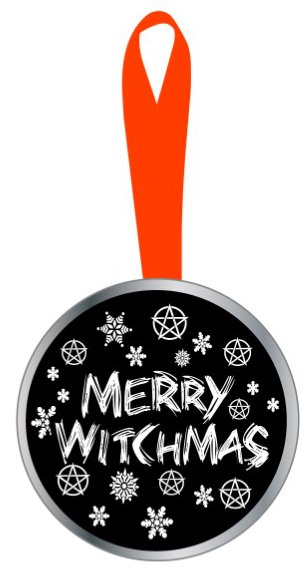 Merry Witchmas Dome Ornament - #shop_name KalanGifts