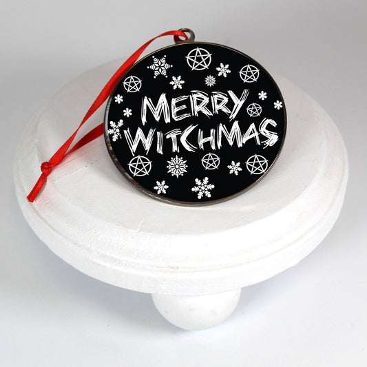 Merry Witchmas Dome Ornament - #shop_name KalanGifts