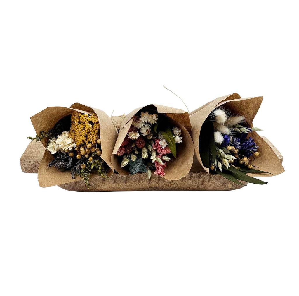 MINI Purple Larkspur & Bunny Tail Bouquet Bundle - #shop_name AndalucaGifts