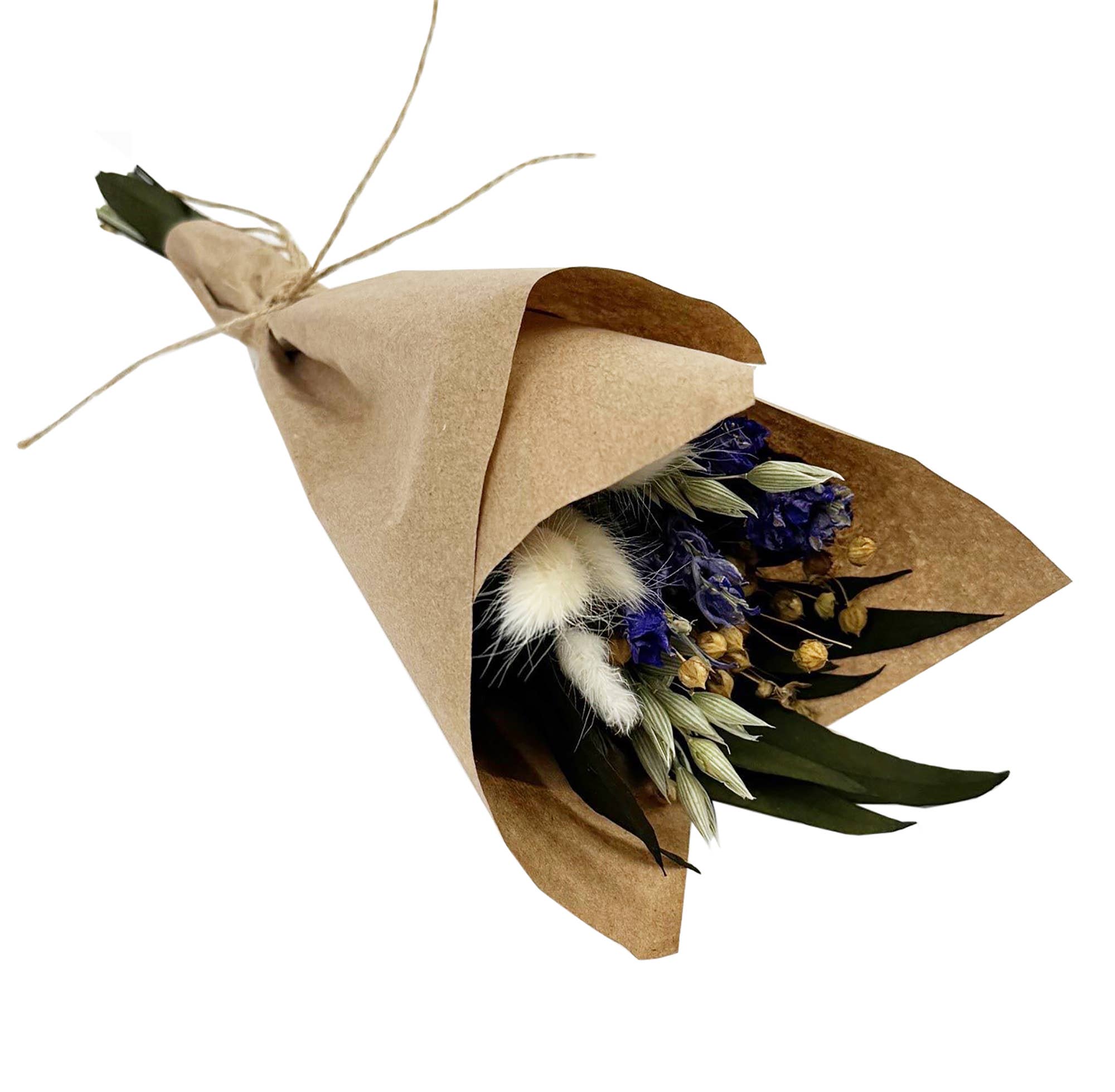MINI Purple Larkspur & Bunny Tail Bouquet Bundle - #shop_name AndalucaGifts