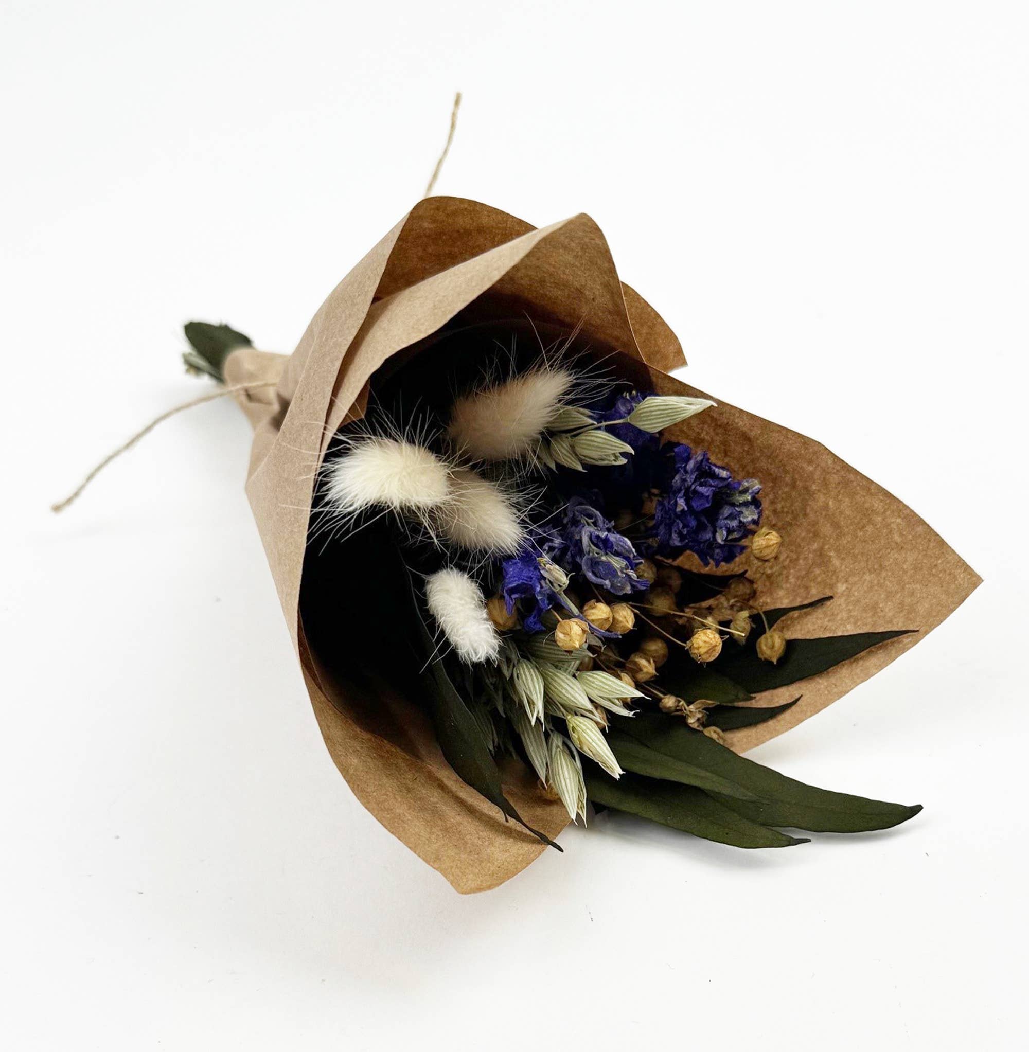 MINI Purple Larkspur & Bunny Tail Bouquet Bundle - #shop_name AndalucaGifts