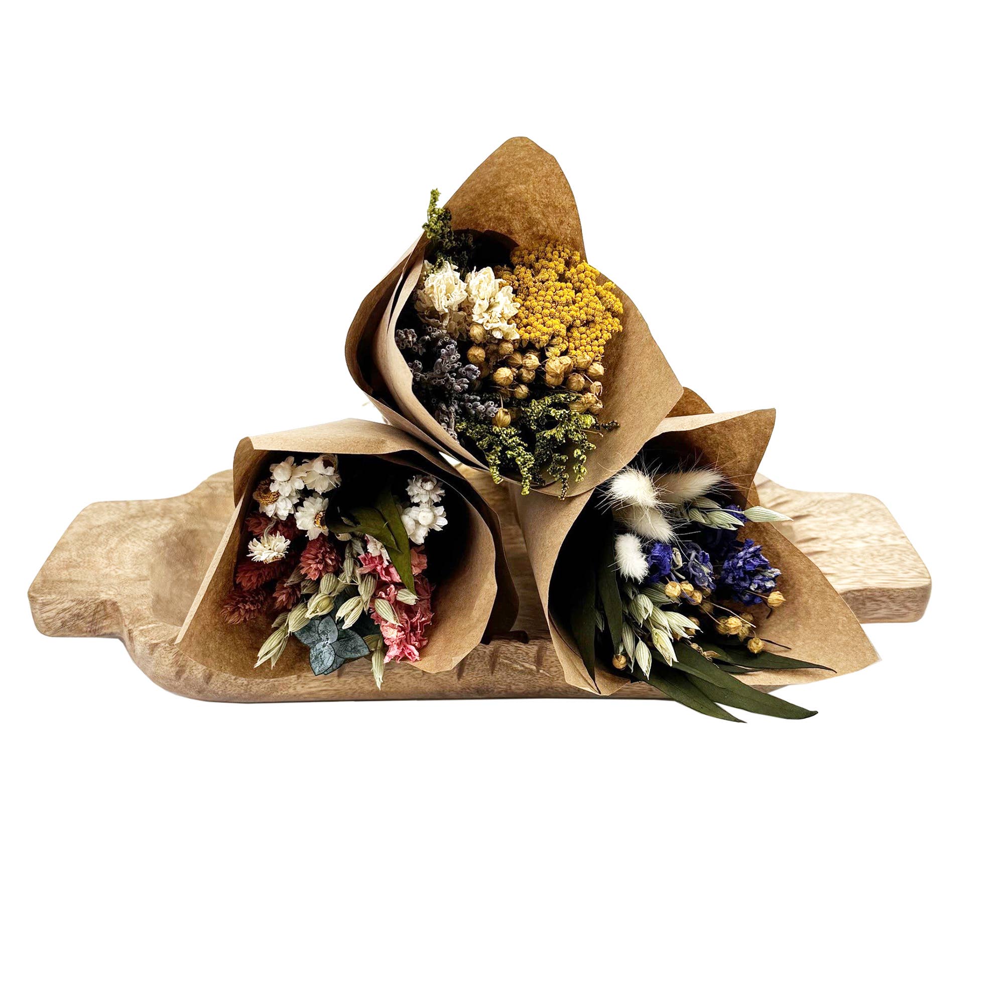 MINI Purple Larkspur & Bunny Tail Bouquet Bundle - #shop_name AndalucaGifts