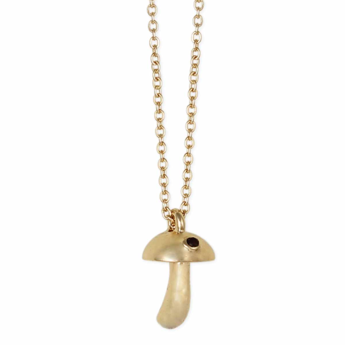 Morning Dew Gold Mushroom Necklace - #shop_name ZADBoutique Jewelry