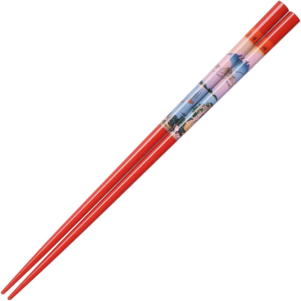 Mt Fuji Ukiyo - e Chopsticks Red - #shop_name Wholesale ChopsticksGifts