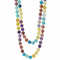 Multicolor Weathered Stone Bead Necklace - #shop_name ZADGifts