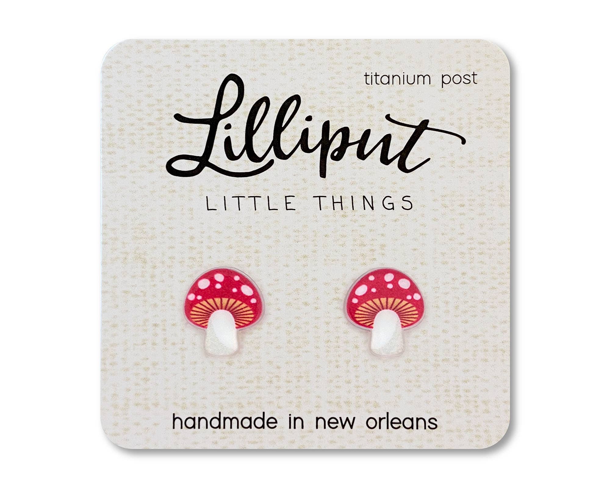 Mushroom Earrings - #shop_name Lilliput Little ThingsGifts