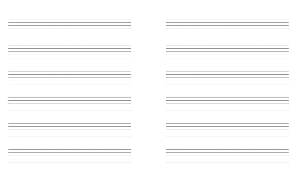 Music Manuscript Notebook (Wide Staff) - #shop_name Peter Pauper PressGifts