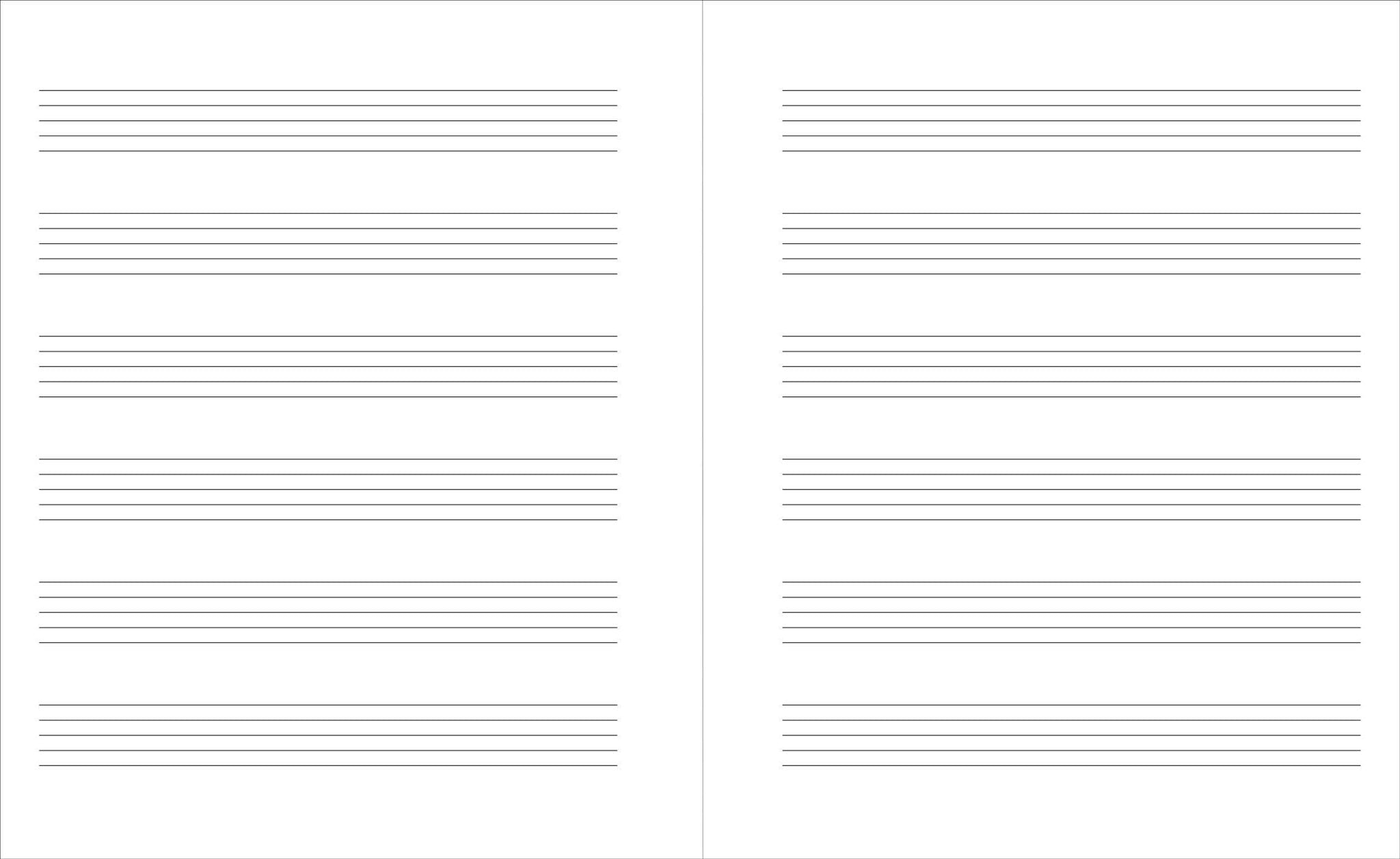 Music Manuscript Notebook (Wide Staff) - #shop_name Peter Pauper PressGifts