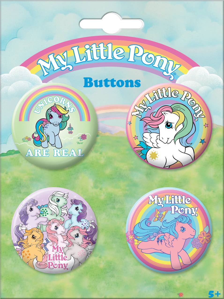 My Little Pony Retro 4 Button Set - #shop_name Ata BoyButtons