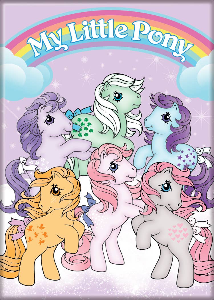 My Little Pony Retro Pony Group Magnet - #shop_name Ata BoyMagnets