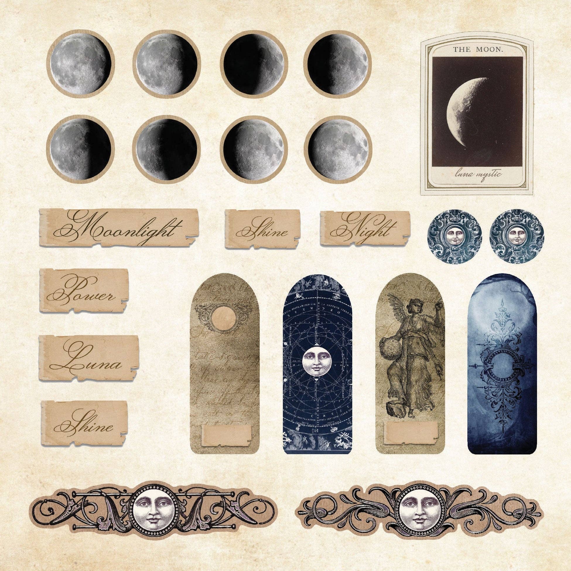 Mystical Ephemera! An Enchanting Vintage Sticker Book - #shop_name Peter Pauper PressGifts