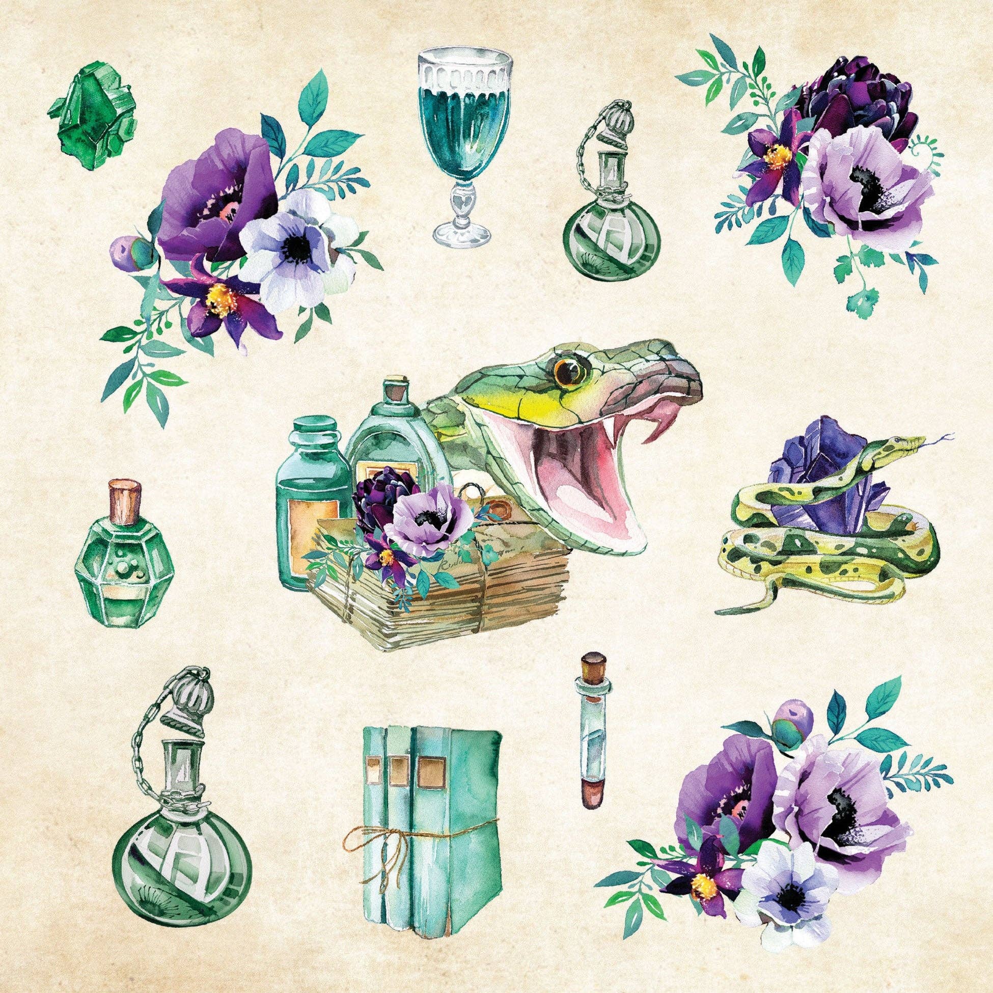 Mystical Ephemera! An Enchanting Vintage Sticker Book - #shop_name Peter Pauper PressGifts