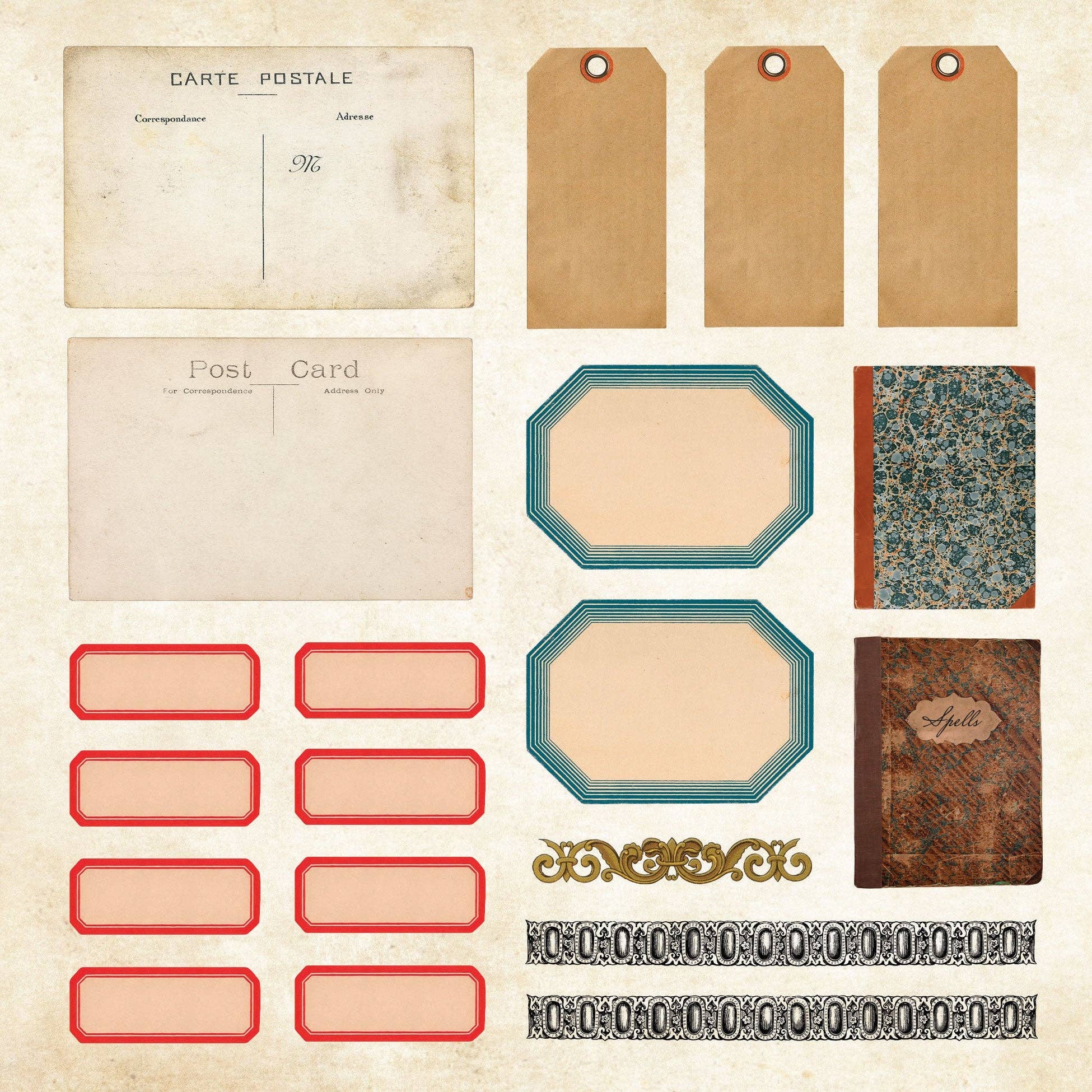 Mystical Ephemera! An Enchanting Vintage Sticker Book - #shop_name Peter Pauper PressGifts