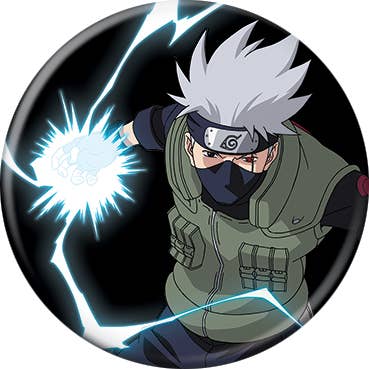 Naruto Kakashi Lightning Buttons 1.25" Round - #shop_name Ata BoyButtons