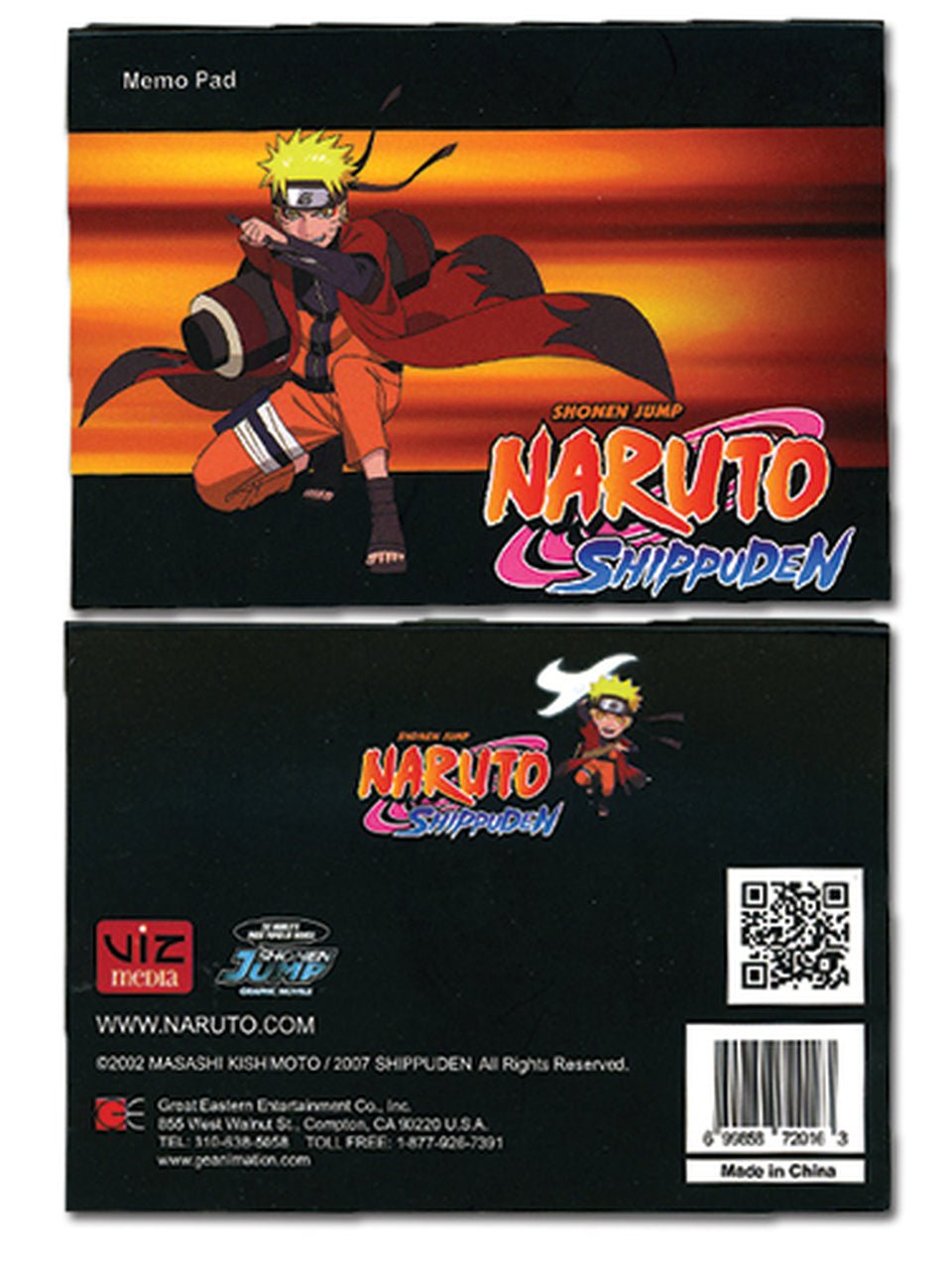 Naruto Shippuden Memo Pad - #shop_name Great EasternStationary