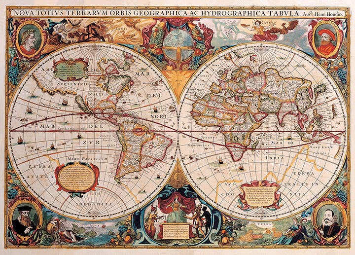 Old World Map Jigsaw Puzzle - #shop_name Peter Pauper PressToys & Games > Puzzles > Jigsaw Puzzles